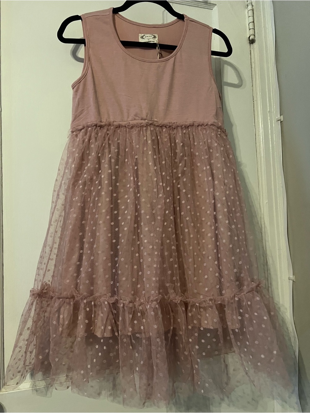 Joyfolie MIA Joy dusty rose, size 14 tulle Lelia dress